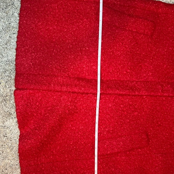 Ann Taylor Loft Boucle Funnel Neck Red Winter Coat Large - Picture 10 of 10